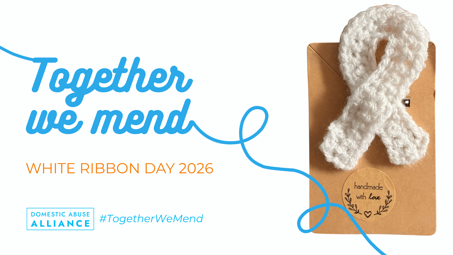 White Ribbon Day 2026 – Together We Mend Email Signature Banner 